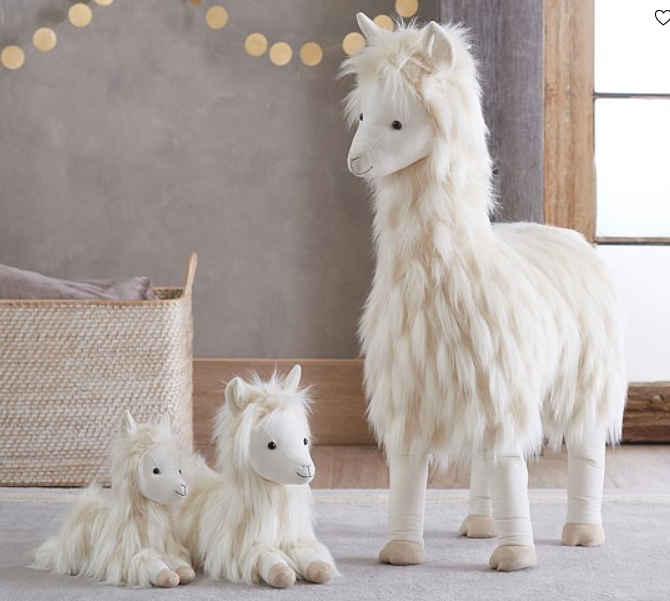 Medium Faux-Fur Plush - Llama