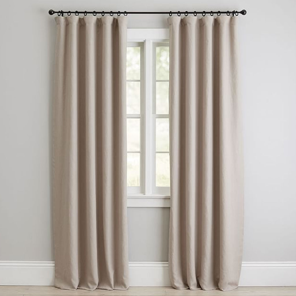 Belgian Flax Linen Rod Pocket Curtain