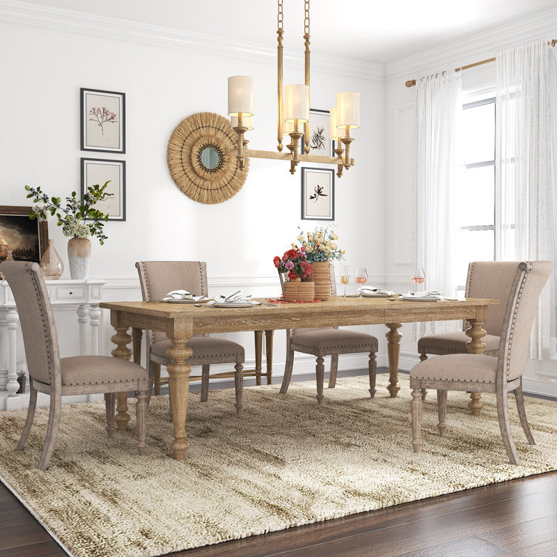 Crain Norene Extendable Solid Wood Dining Table