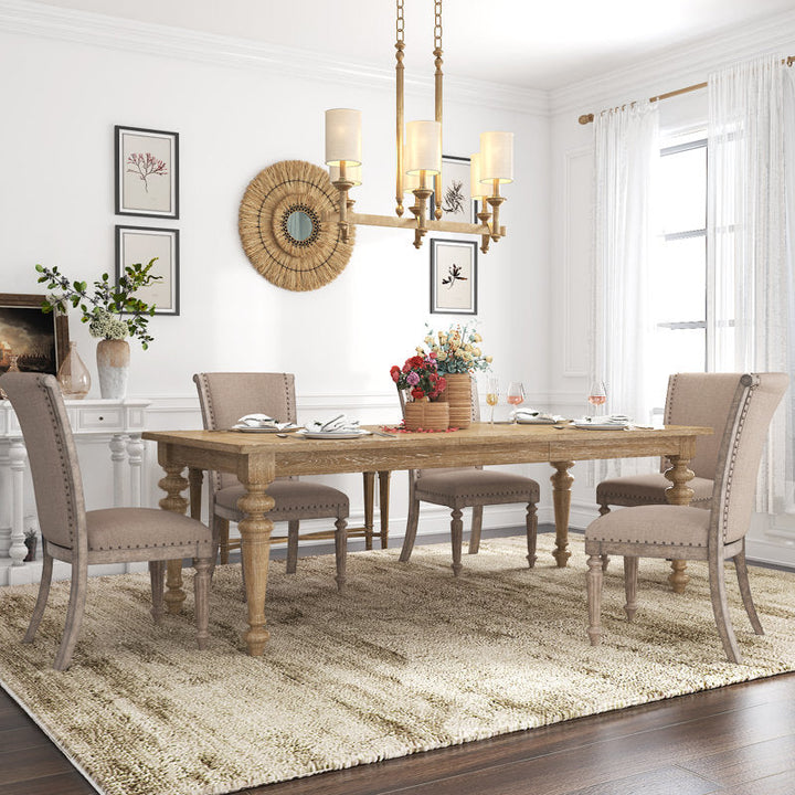 Crain Norene Extendable Solid Wood Dining Table