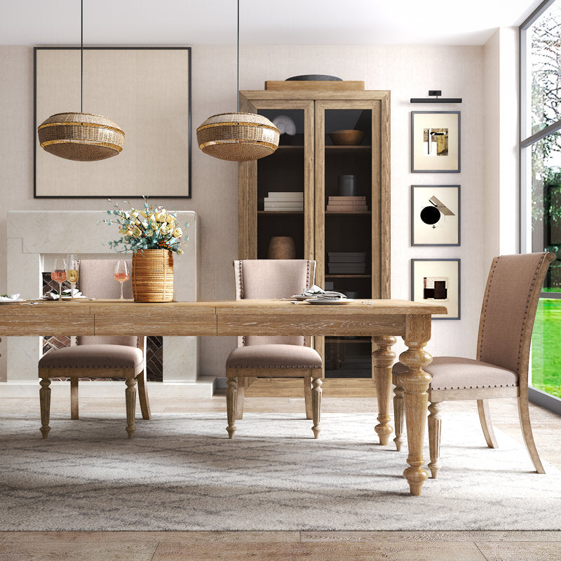 Crain Norene Extendable Solid Wood Dining Table