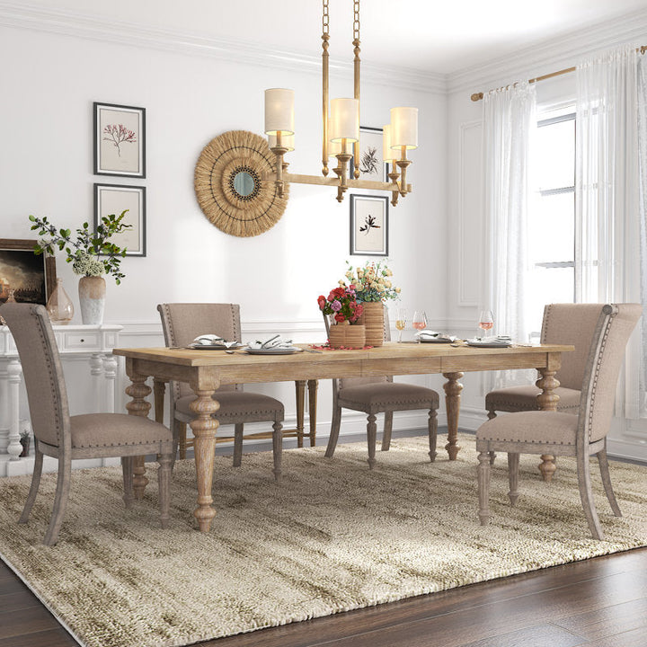 Crain Norene Extendable Solid Wood Dining Table