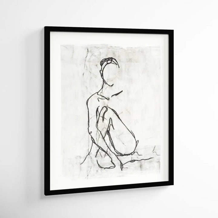 Embellished Nude Contour Sketch II - by Ethan Harper