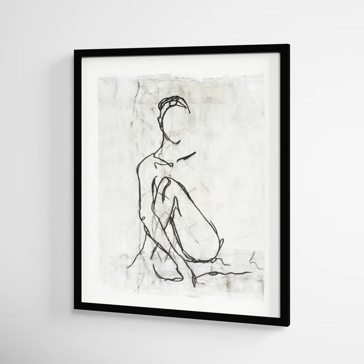 Embellished Nude Contour Sketch II - by Ethan Harper