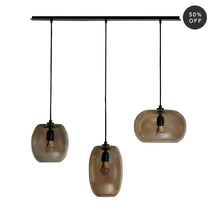 Eco-Inspired Blown Glass Ceiling Lantern