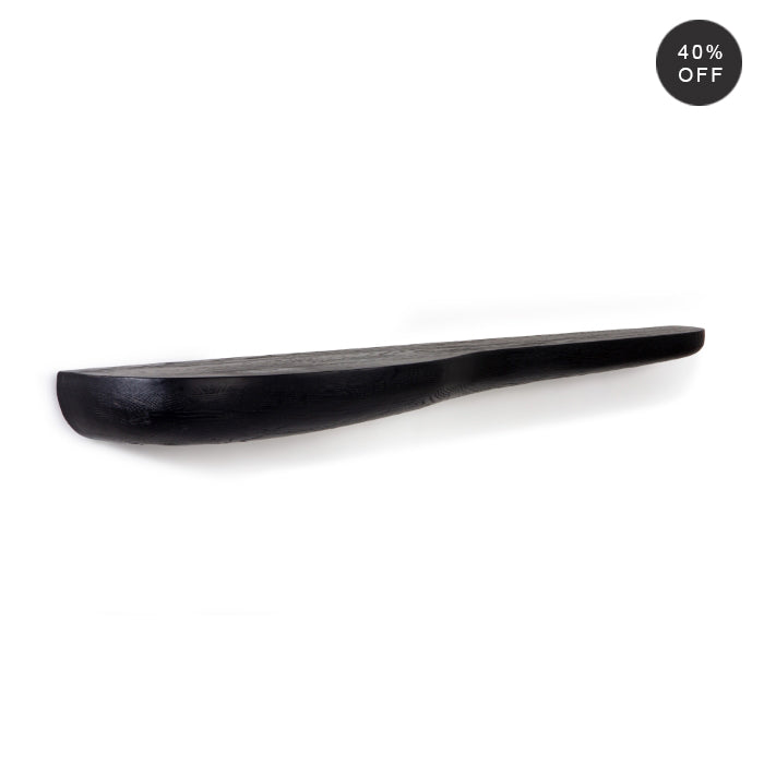 Nature's Canvas: Organic Oak Wall Art Shelves - Large