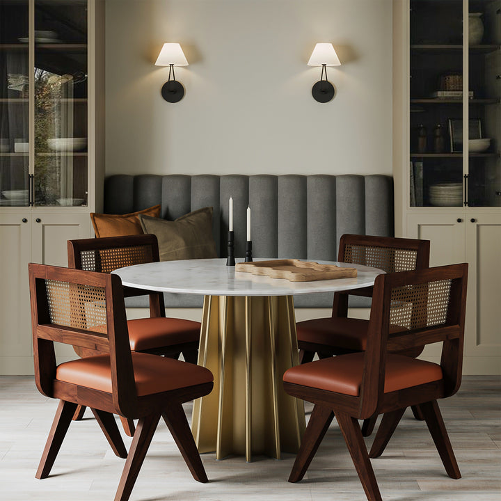 Coastal Elegance Marble Dining Table