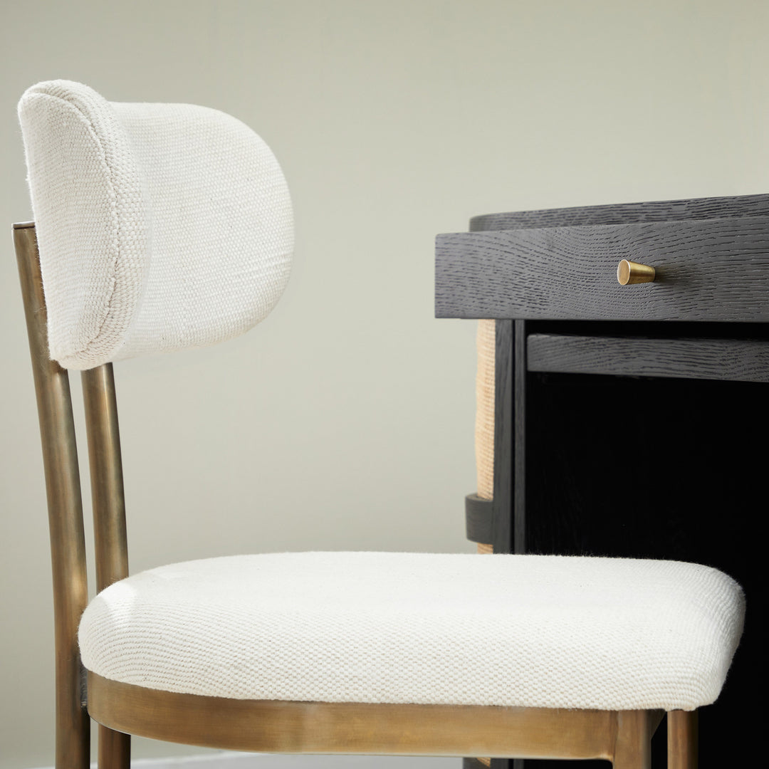 Vogue Retro-Chic Dining Chair - Cream