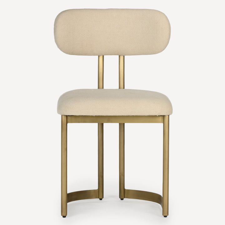 Vogue Retro-Chic Dining Chair - Cream