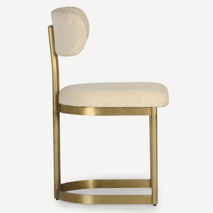Vogue Retro-Chic Dining Chair - Cream