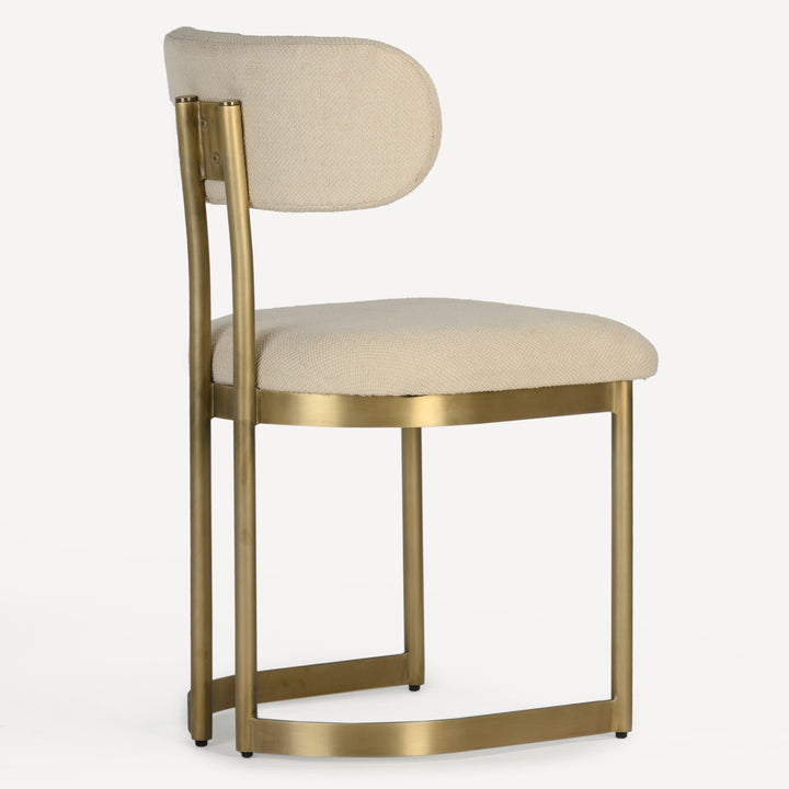 Vogue Retro-Chic Dining Chair - Cream