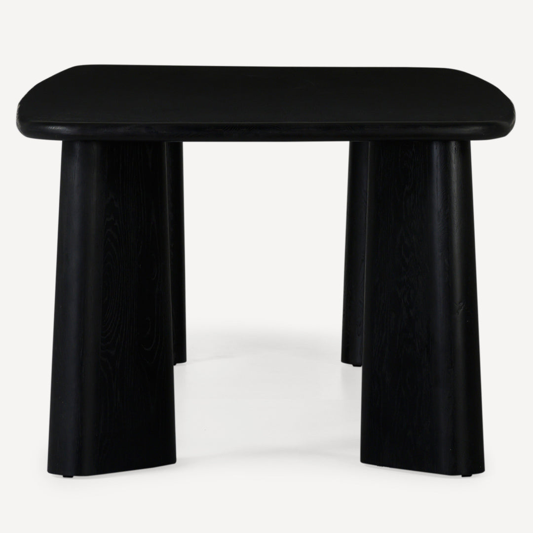Nature's Embrace Sculpted Oak Dining Table - Carbon Mood