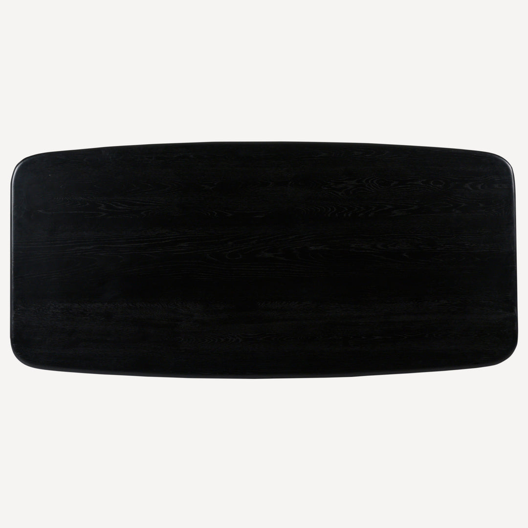 Nature's Embrace Sculpted Oak Dining Table - Carbon Mood