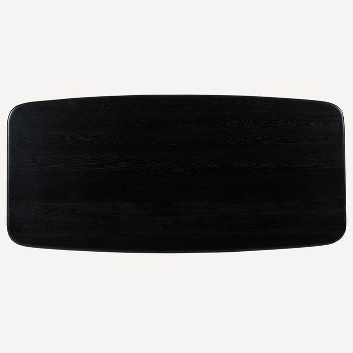 Nature's Embrace Sculpted Oak Dining Table - Carbon Mood