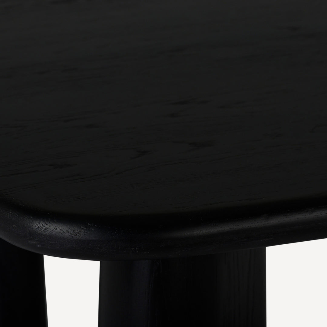 Nature's Embrace Sculpted Oak Dining Table - Carbon Mood