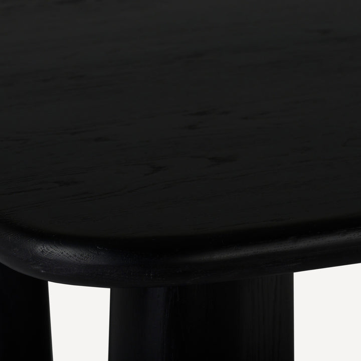 Nature's Embrace Sculpted Oak Dining Table - Carbon Mood