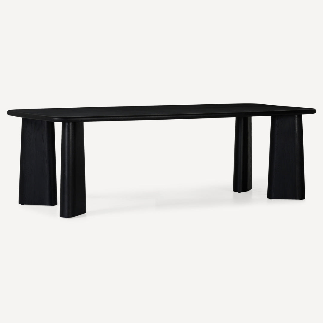 Nature's Embrace Sculpted Oak Dining Table - Carbon Mood