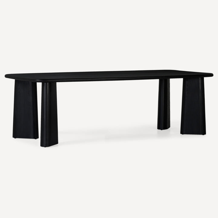 Nature's Embrace Sculpted Oak Dining Table - Carbon Mood