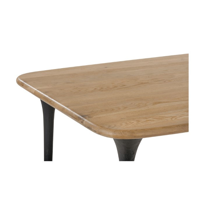 Industrial Chic Solid White Oak Dining Table