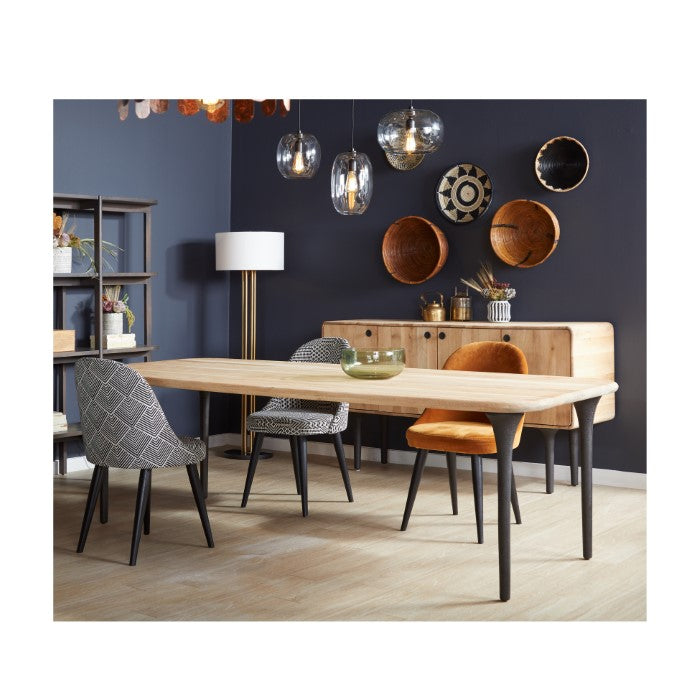Industrial Chic Solid White Oak Dining Table