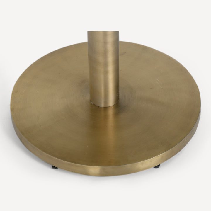 Brass-Accented Stone Bistro Table