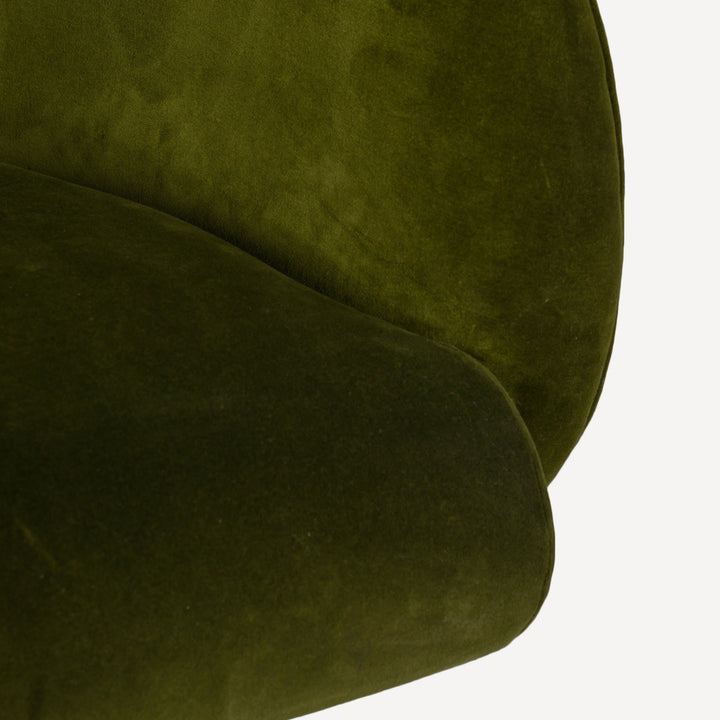 Vogue Velvet Spinning Lounge Chair - Oak