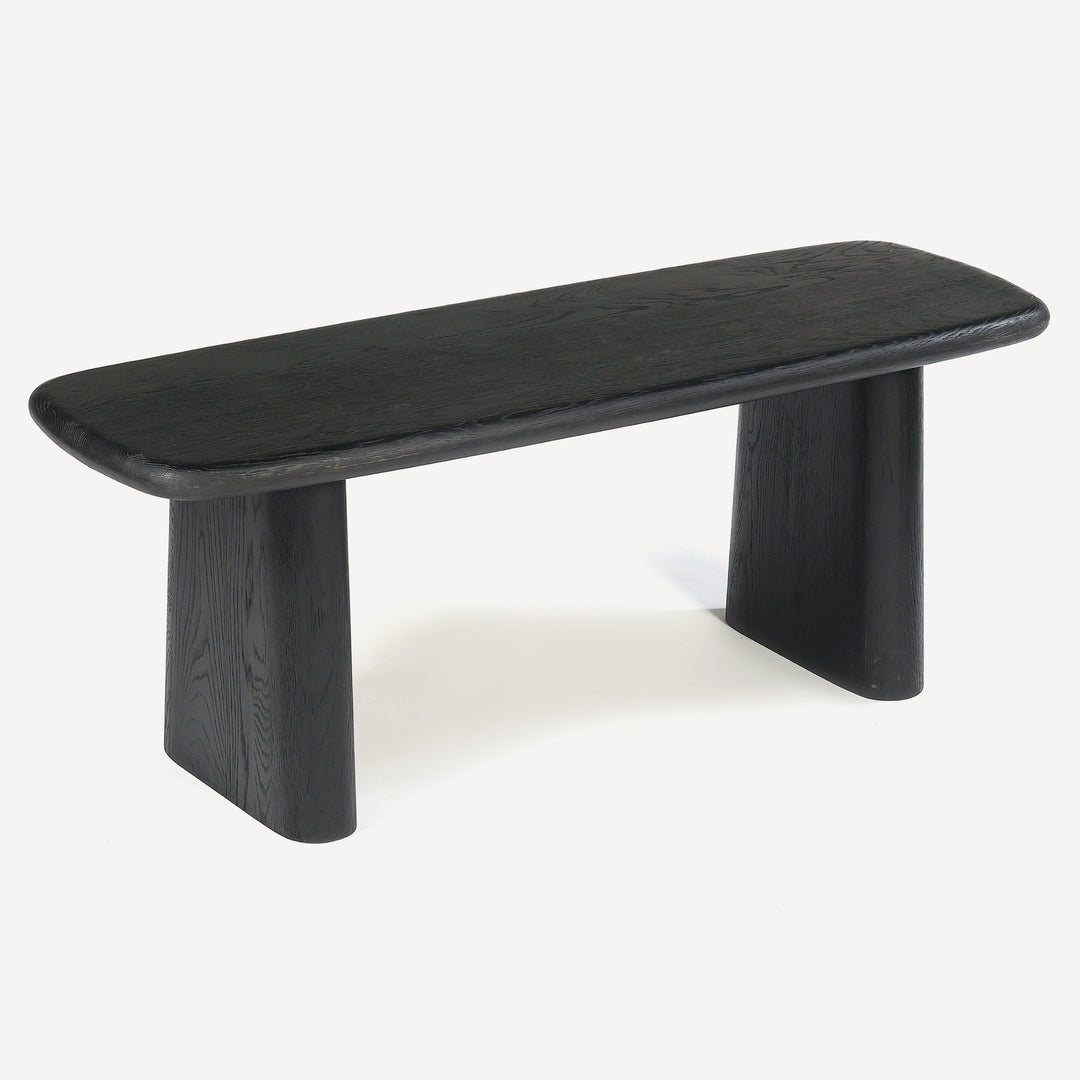 Contoured Charm Oak Dining Seat - Graphite Hue