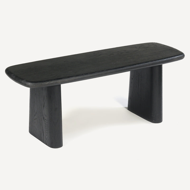 Contoured Charm Oak Dining Seat - Graphite Hue