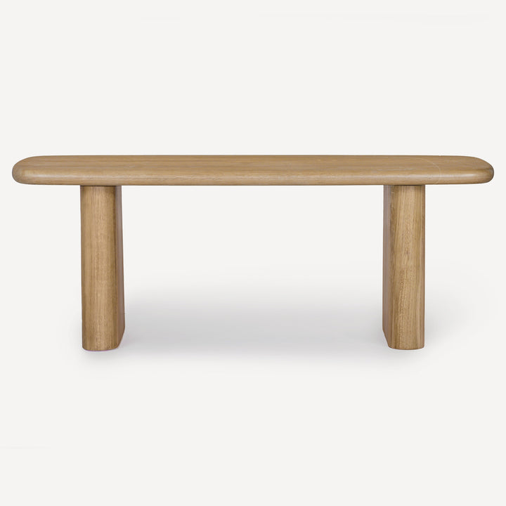 Nature-Inspired Solid White Oak Contour Bench