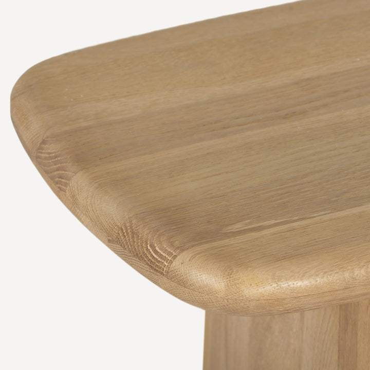 Nature-Inspired Solid White Oak Contour Bench