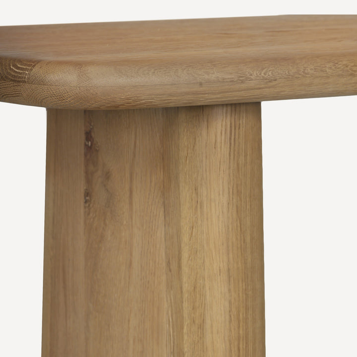 Nature-Inspired Solid White Oak Contour Bench