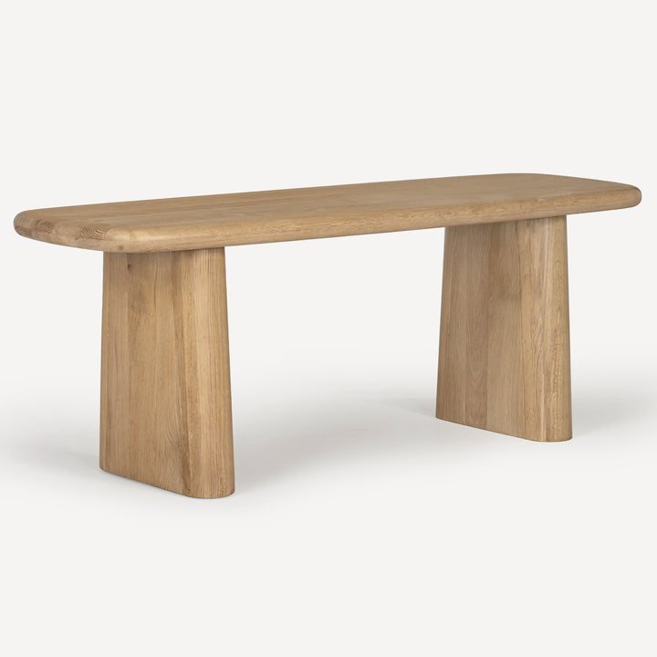 Nature-Inspired Solid White Oak Contour Bench