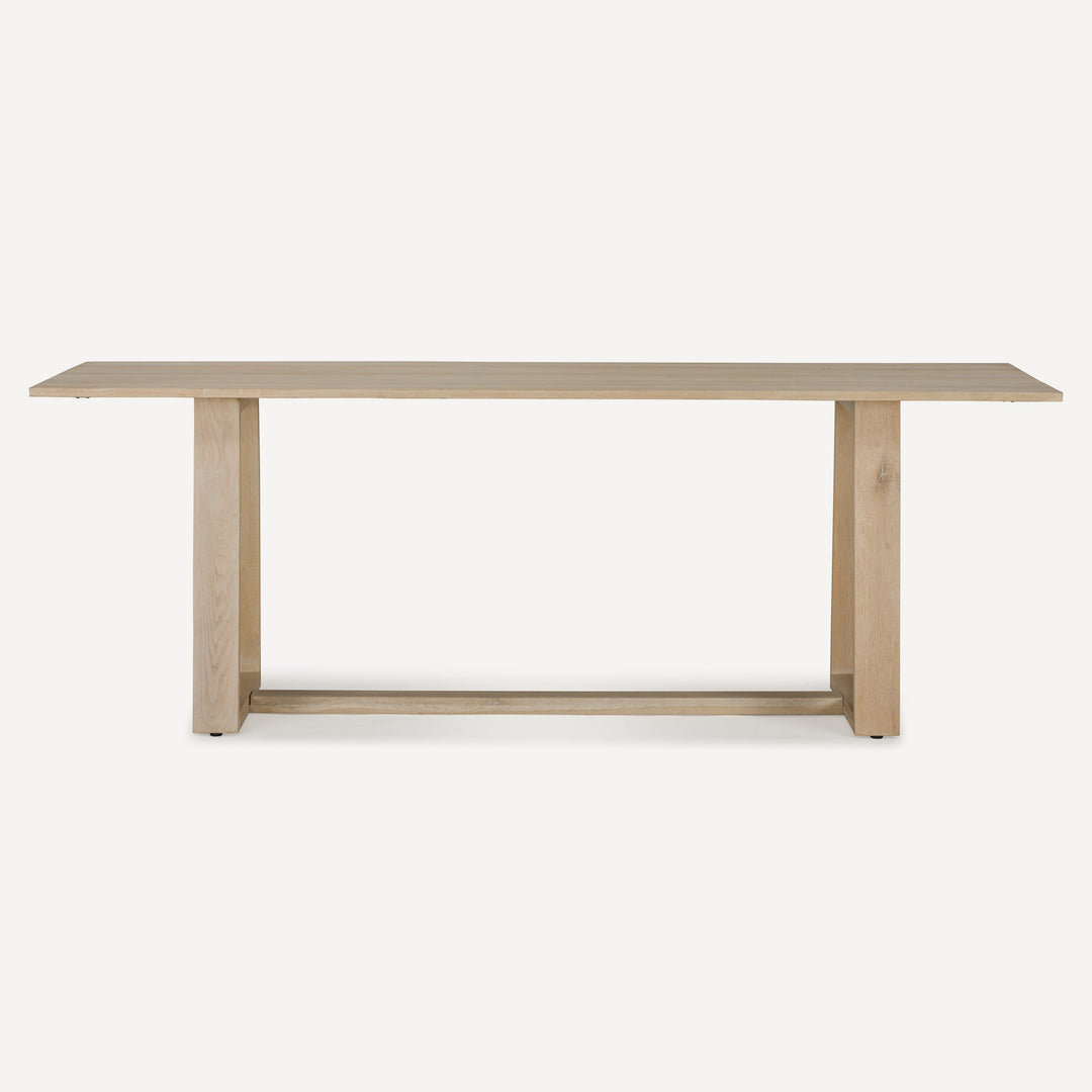 Modern Angular Oak Gathering Table - Natural
