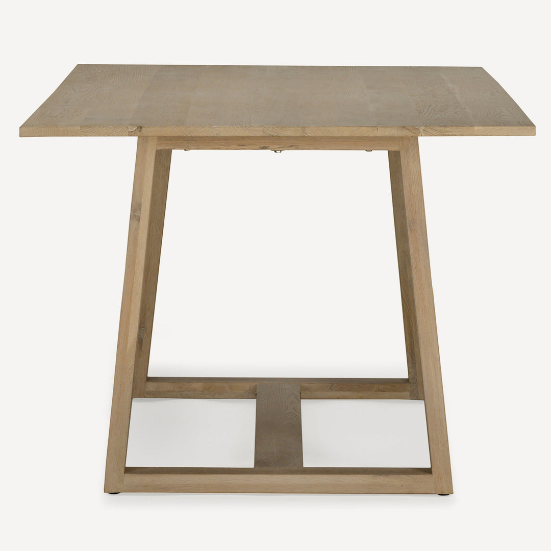 Modern Angular Oak Gathering Table - Natural