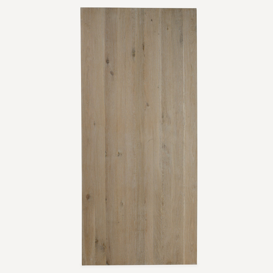 Modern Angular Oak Gathering Table - Natural