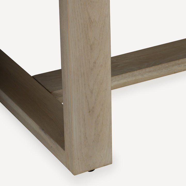 Modern Angular Oak Gathering Table - Natural