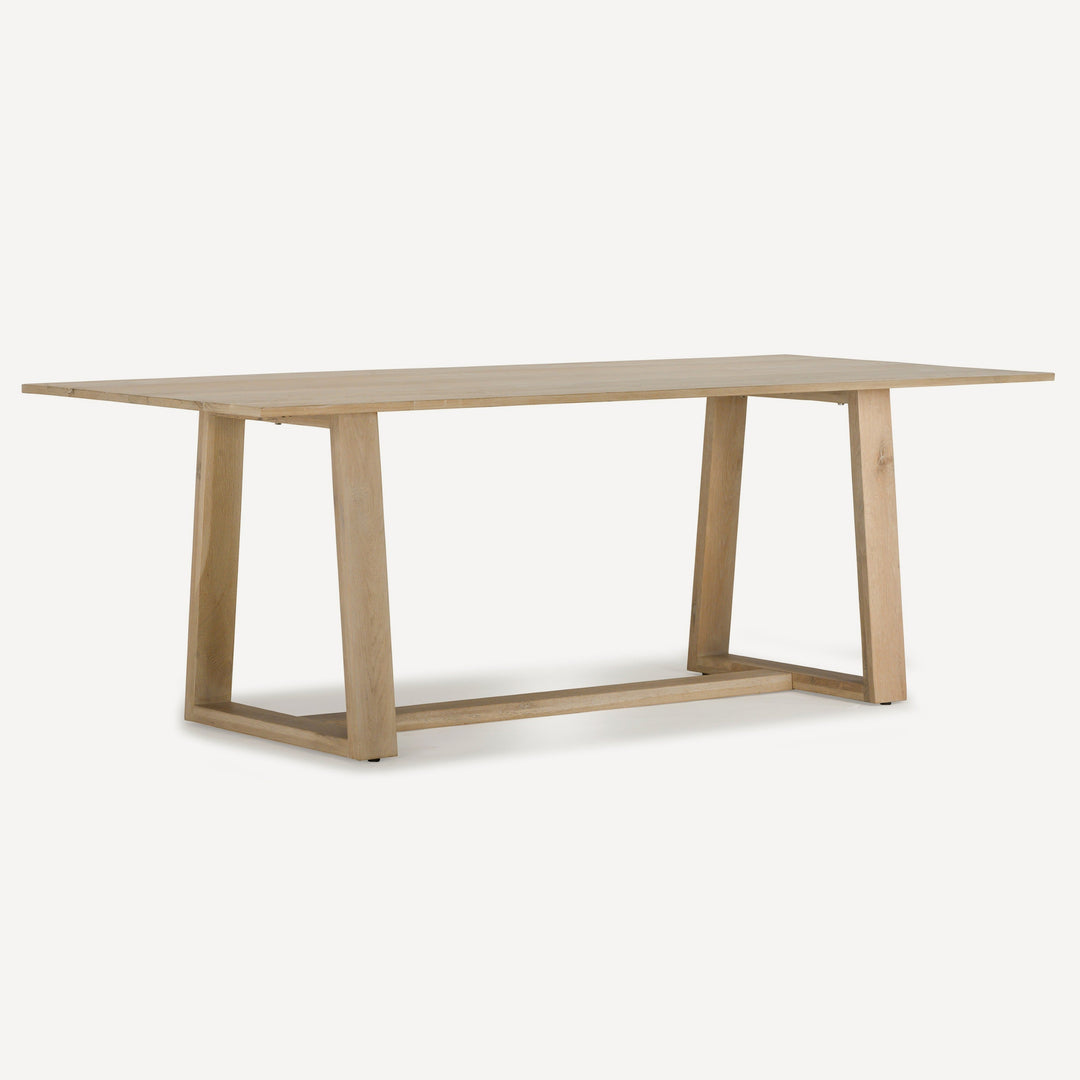 Modern Angular Oak Gathering Table - Natural