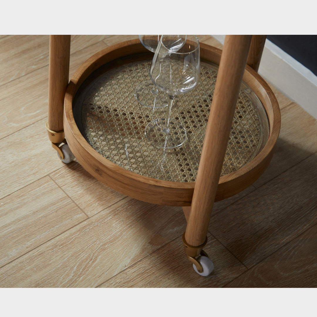 Oak Chic Mobile Bar Organizer - Charcoal