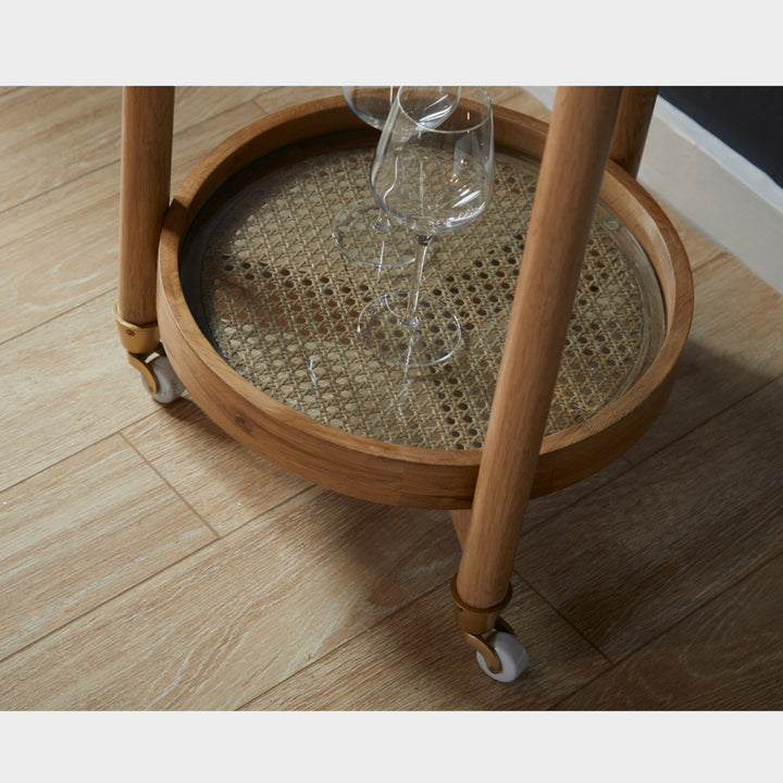 Oak Chic Mobile Bar Organizer - Charcoal