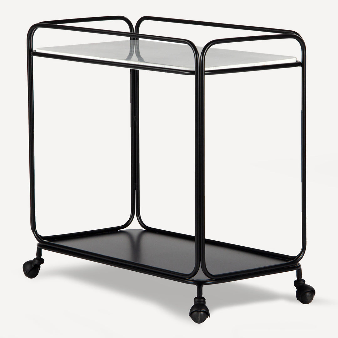 Sleek Orbital Serving Station - Black