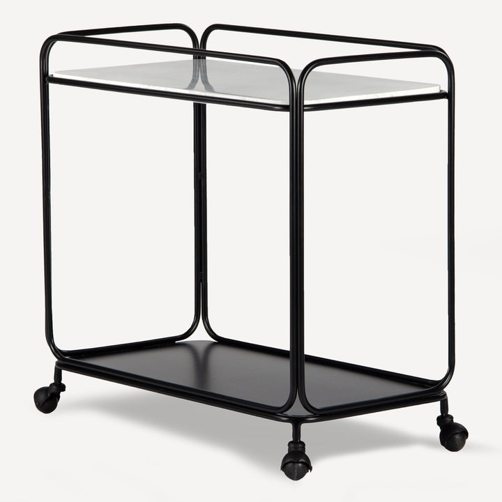 Sleek Orbital Serving Station - Black