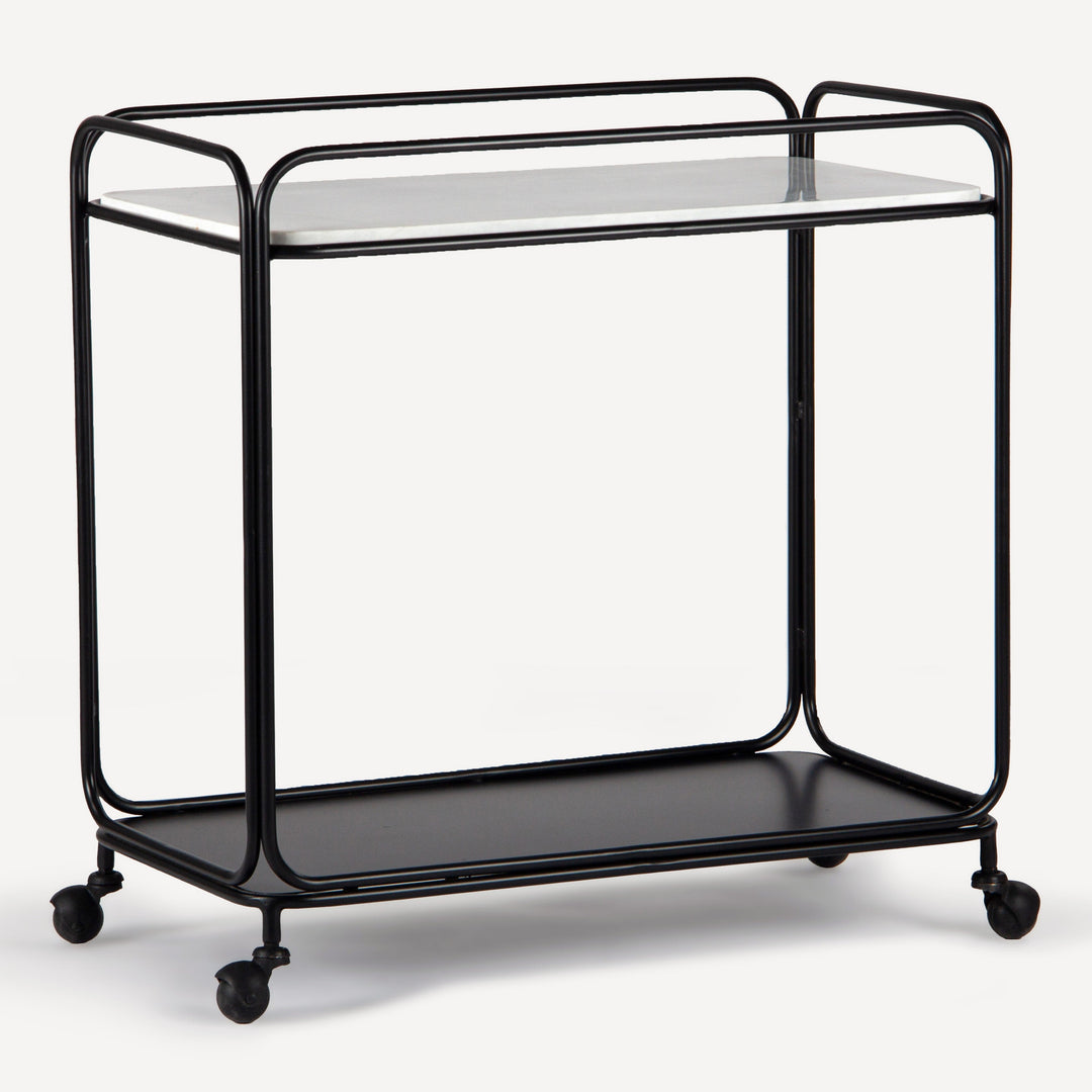 Sleek Orbital Serving Station - Black