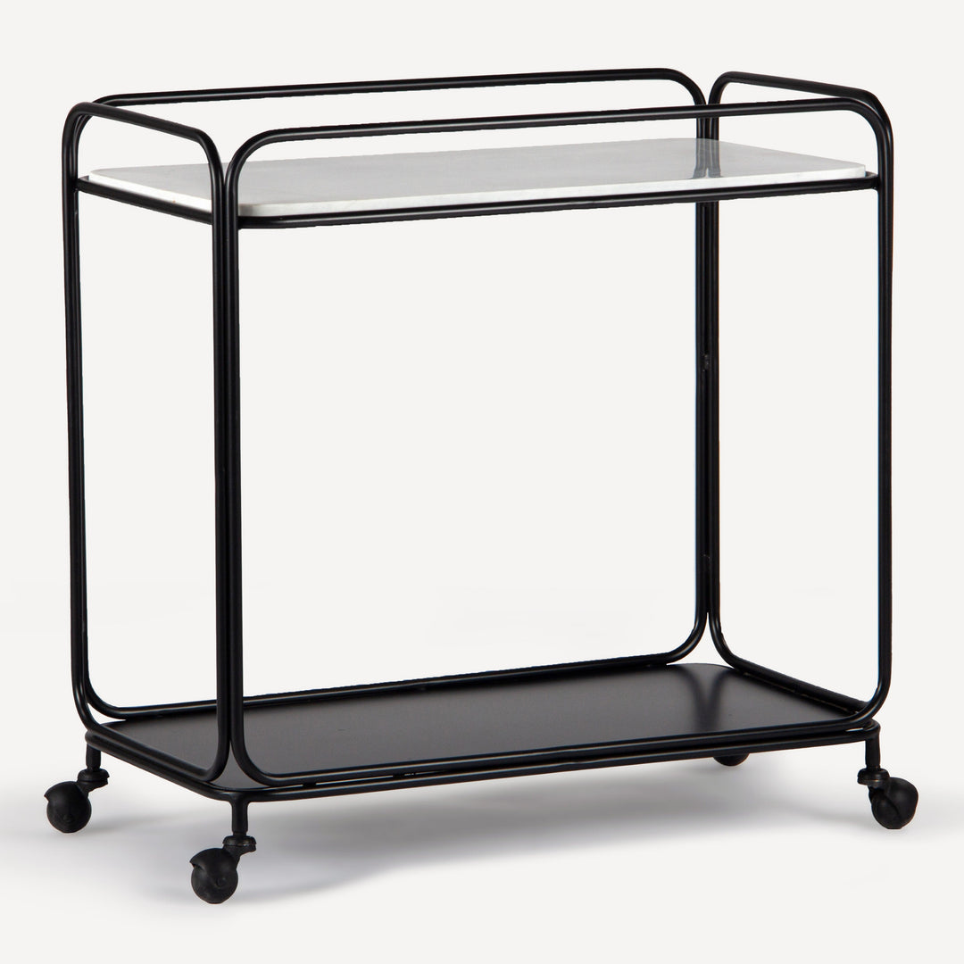 Sleek Orbital Serving Station - Black