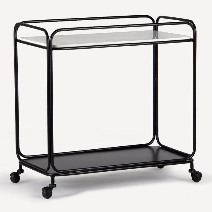 Sleek Orbital Serving Station - Black