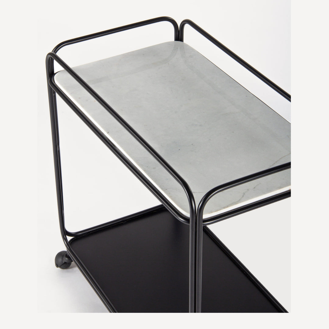 Sleek Orbital Serving Station - Black