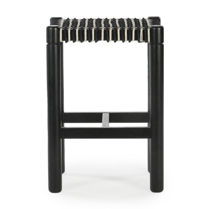 CharmCord Geometric Bar Stool - Charcoal Oak