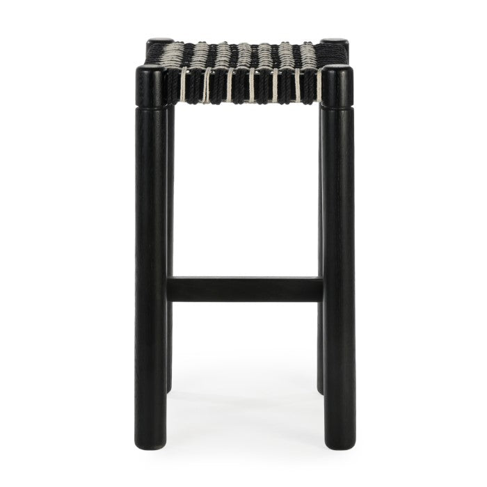 CharmCord Geometric Bar Stool - Charcoal Oak