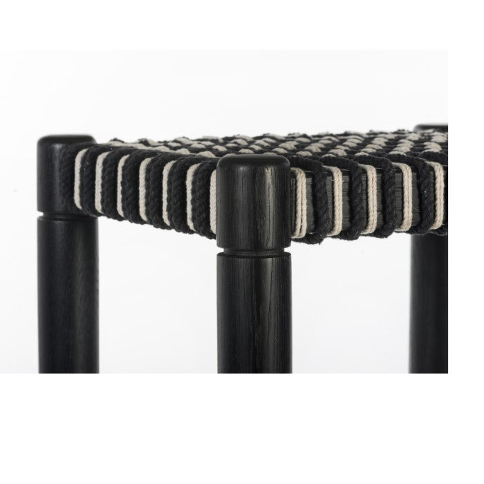 CharmCord Geometric Bar Stool - Charcoal Oak