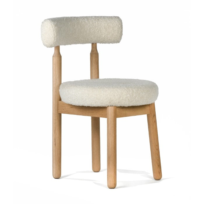 Geometric Bloom Oak Stool - Eco-Friendly