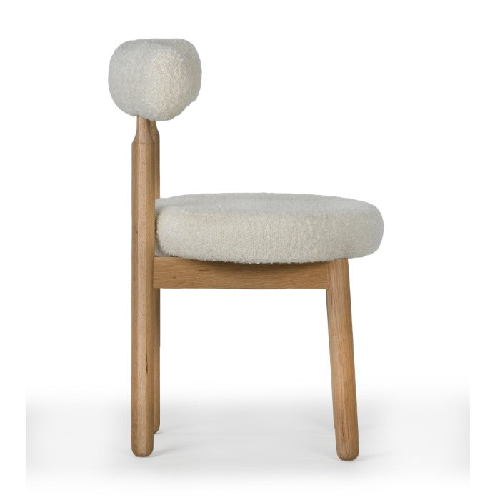 Geometric Bloom Oak Stool - Eco-Friendly